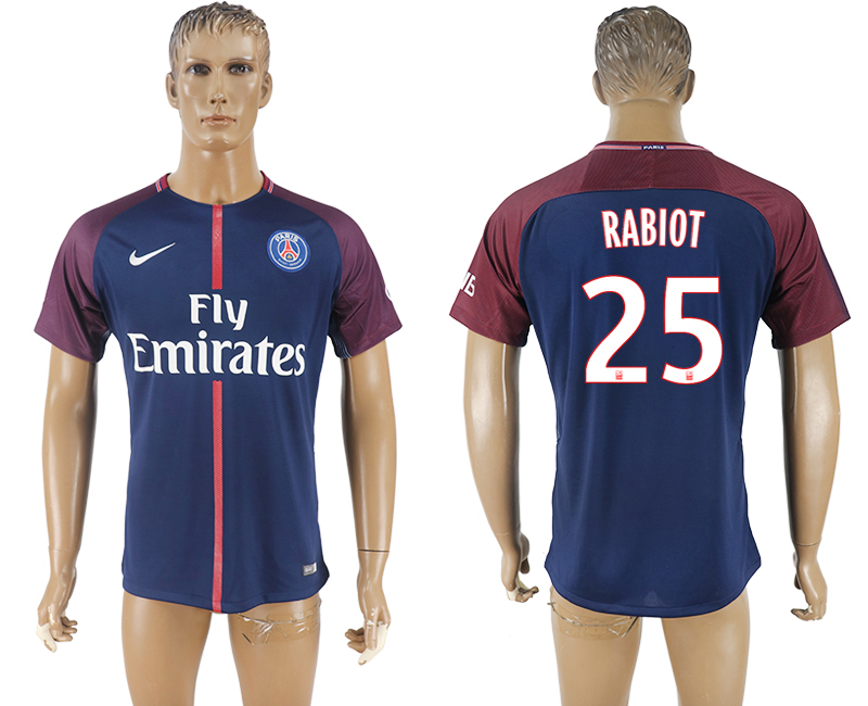 2017-18 Paris Saint-Germain 25 RABIOT Home Thailand Soccer Jersey