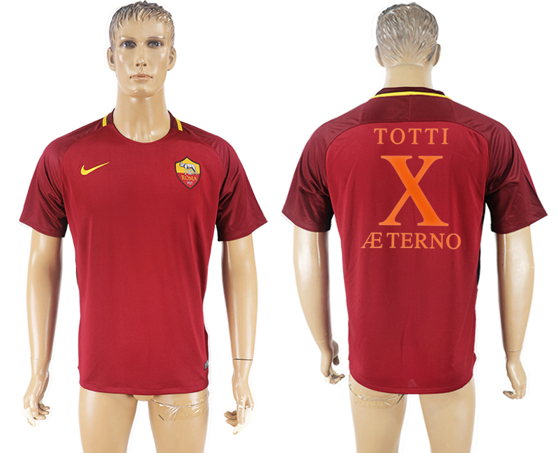 2017-18 Roma 10 TOTTI Home Thailand Jersey