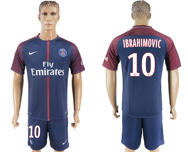 2017-18 Paris Saint-Germain 10 IBRAHIMOVIC Home Soccer Jersey
