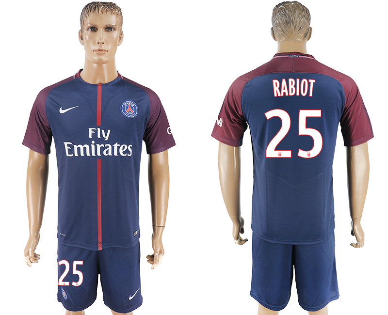 2017-18 Paris Saint-Germain 25 RABIOT Home Soccer Jersey