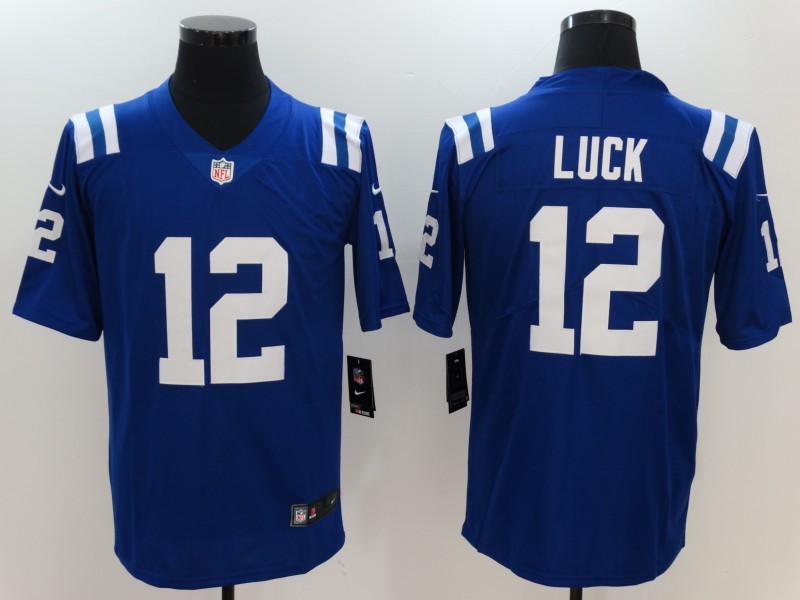 Nike Colts 12 Andrew Luck Blue Vapor Untouchable Player Limited Jersey