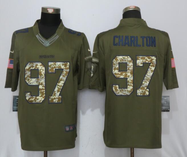 Nike Cowboys 97 Taco Charlton Green Salute to Service Limited Jersey
