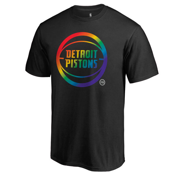 Men's Detroit Pistons Fanatics Branded Black Team Pride T-Shirt