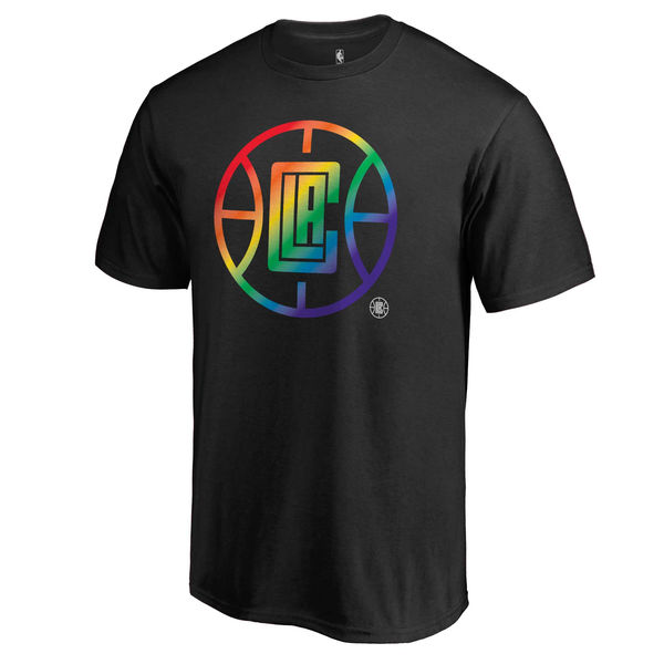 Men's Los Angeles Clippers Fanatics Branded Black Team Pride T-Shirt