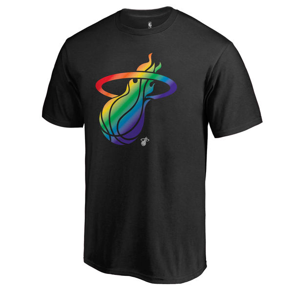 Men's Miami Heat Fanatics Branded Black Team Pride T-Shirt