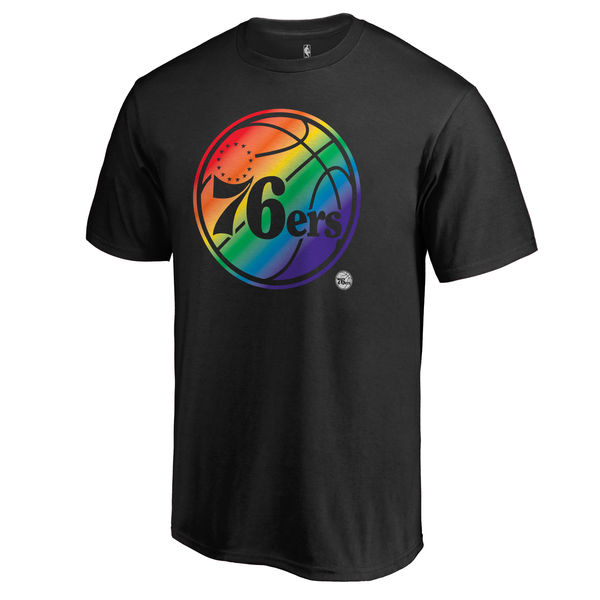 Men's Philadelphia 76ers Fanatics Branded Black Team Pride T-Shirt
