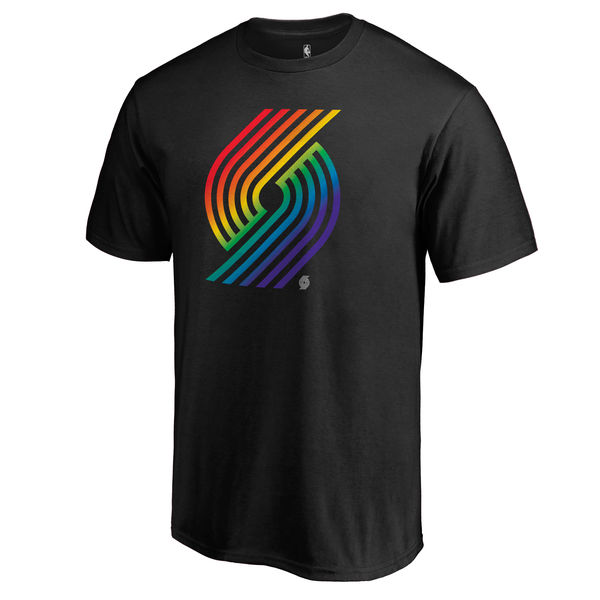 Men's Portland Trail Blazers Fanatics Branded Black Team Pride T-Shirt