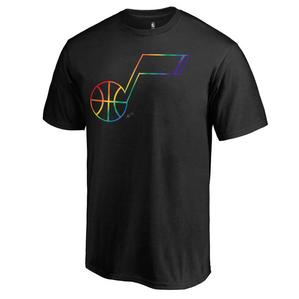Men's Utah Jazz Fanatics Branded Black Team Pride T-Shirt