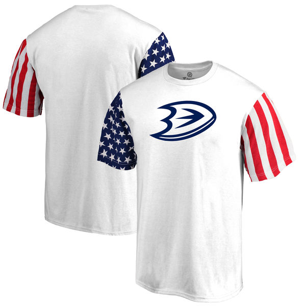 Anaheim Ducks Fanatics Branded Stars & Stripes T-Shirt White