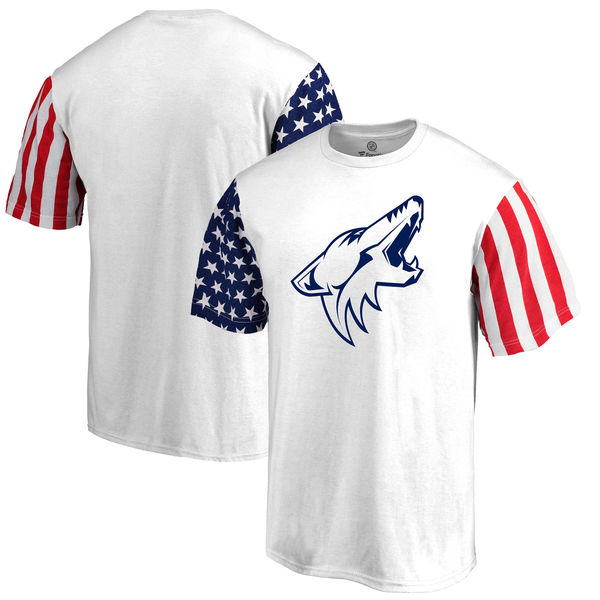 Arizona Coyotes Fanatics Branded Stars & Stripes T-Shirt White