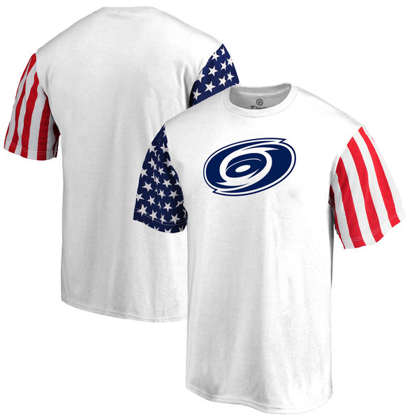 Carolina Hurricanes Fanatics Branded Stars & Stripes T-Shirt White