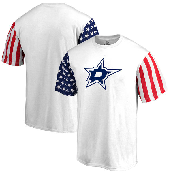 Dallas Stars Fanatics Branded Stars & Stripes T-Shirt White