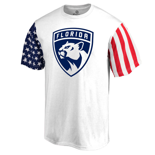Florida Panthers Fanatics Branded Stars & Stripes T-Shirt White