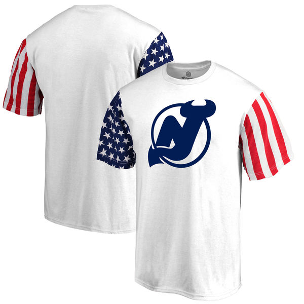 New Jersey Devils Fanatics Branded Stars & Stripes T-Shirt White