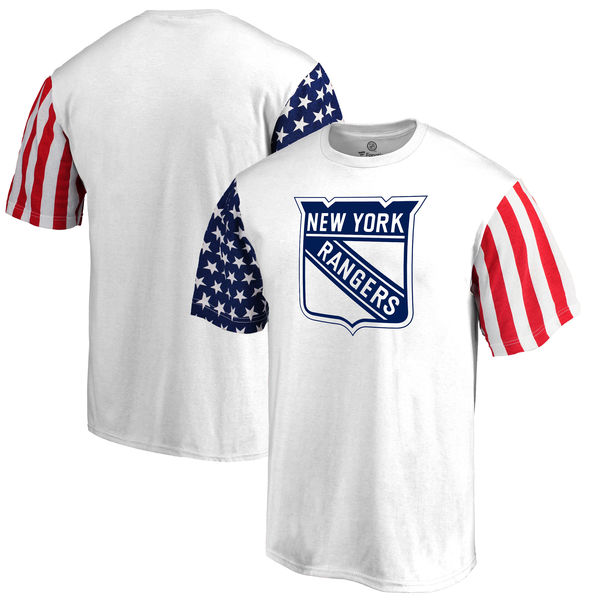 New York Rangers Fanatics Branded Stars & Stripes T-Shirt White