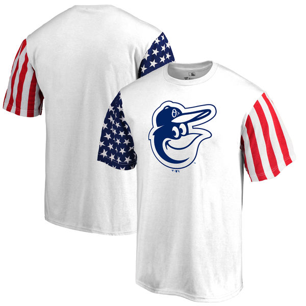 Baltimore Orioles Fanatics Branded Stars & Stripes T-Shirt White