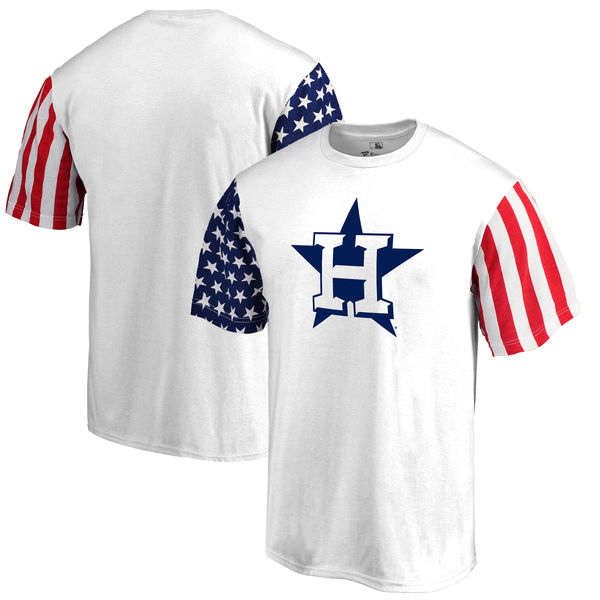Houston Astros Fanatics Branded Stars & Stripes T-Shirt White