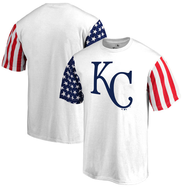 Kansas City Royals Fanatics Branded Stars & Stripes T-Shirt White
