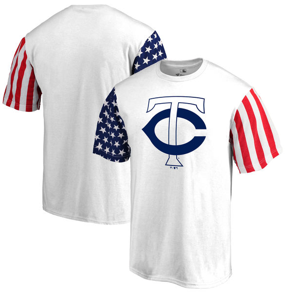 Minnesota Twins Fanatics Branded Stars & Stripes T-Shirt White