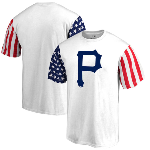 Pittsburgh Pirates Fanatics Branded Stars & Stripes T-Shirt White