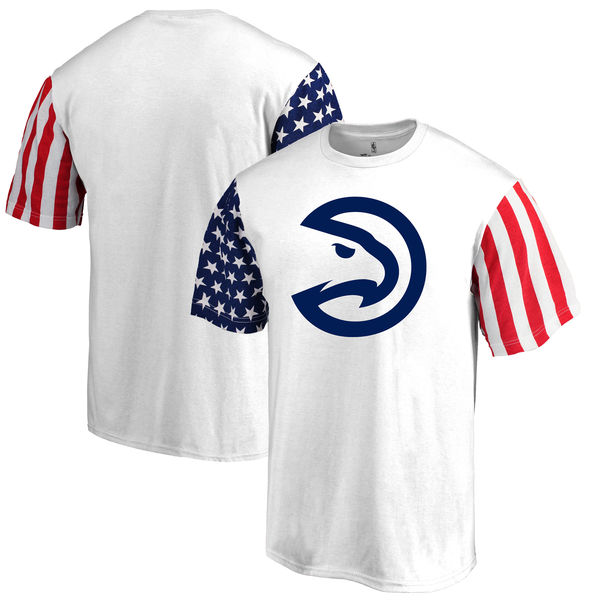 Atlanta Hawks Fanatics Branded Stars & Stripes T-Shirt White