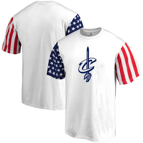 Cleveland Cavaliers Fanatics Branded Stars & Stripes T-Shirt White
