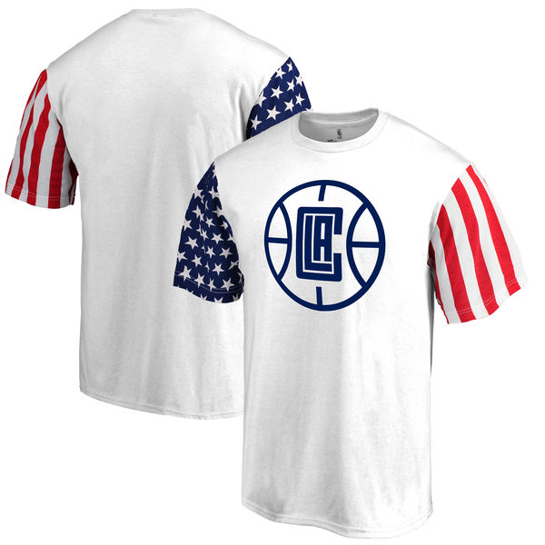 Los Angeles Clippers Fanatics Branded Stars & Stripes T-Shirt White