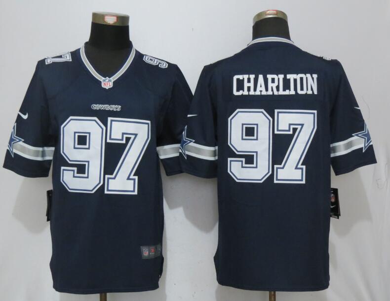 Nike Cowboys 97 Taco Charlton Navy Limited Jersey