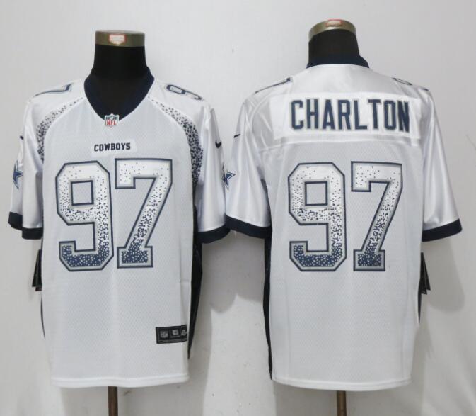 Nike Cowboys 97 Taco Charlton White Drift Fashion Elite Jersey