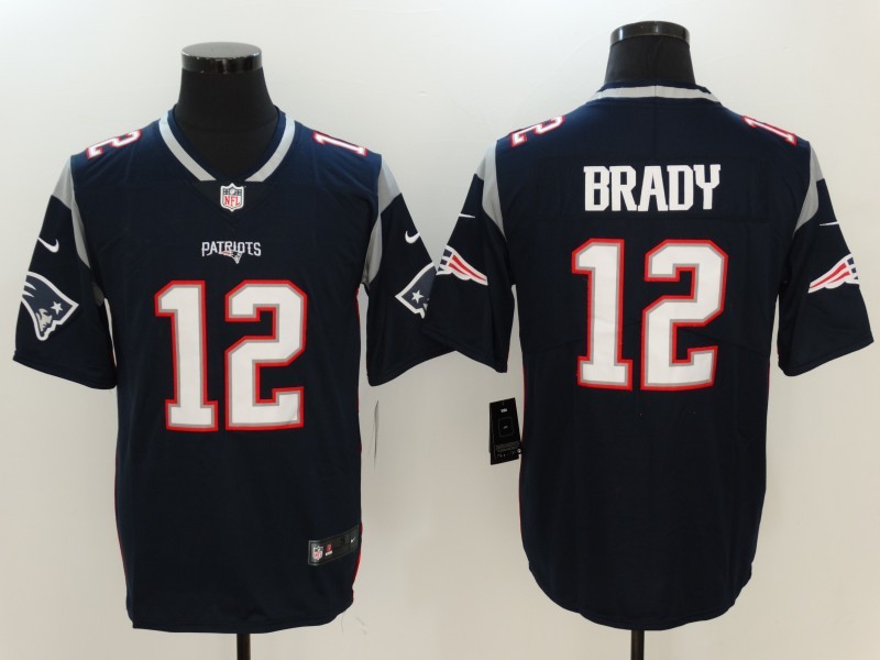 Nike Patriots 12 Tom Brady Navy Vapor Untouchable Limited Jersey