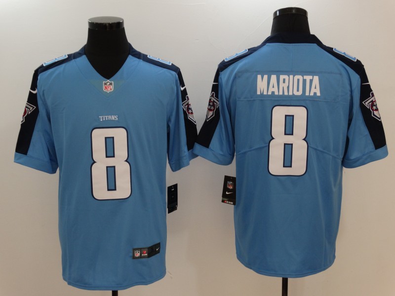 Nike Titans 8 Marcus Mariota Light Blue Vapor Untouchable Player Limited Jersey