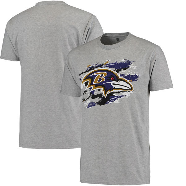 Baltimore Ravens NFL Pro Line True Color T-Shirt Heathered Gray