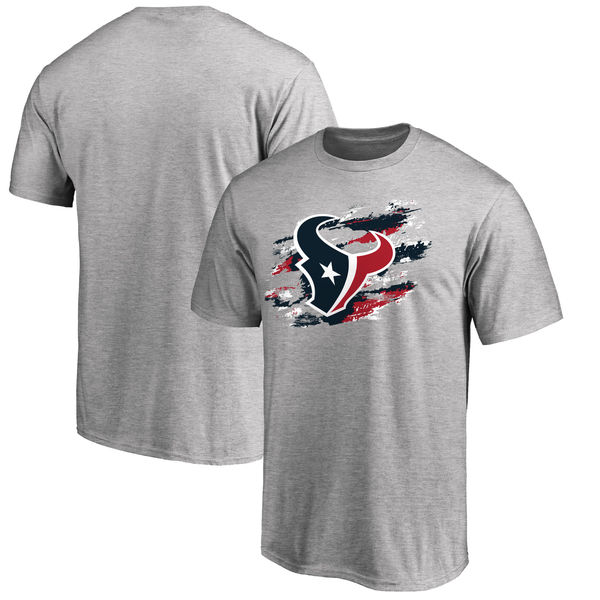 Houston Texans NFL Pro Line True Color T-Shirt Heathered Gray - Click Image to Close