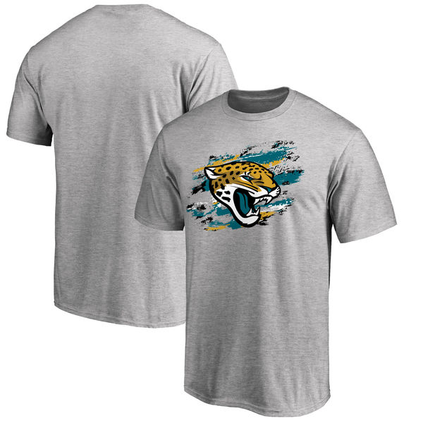 Jacksonville Jaguars NFL Pro Line True Color T-Shirt Heathered Gray - Click Image to Close