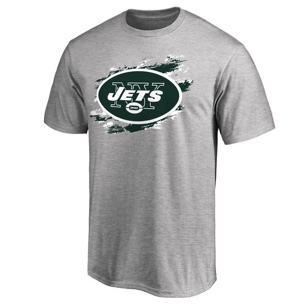 New York Jets NFL Pro Line True Color T-Shirt Heathered Gray - Click Image to Close