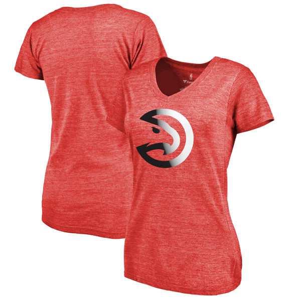 Atlanta Hawks Fanatics Branded Women's Gradient Logo Tri Blend T-Shirt Red