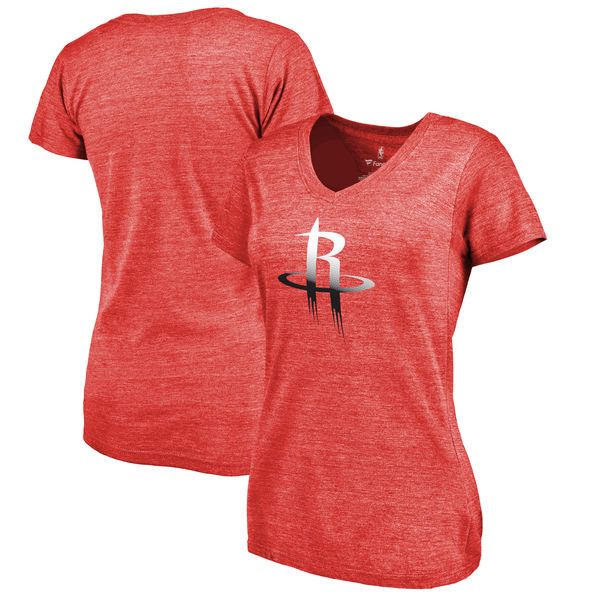Houston Rockets Fanatics Branded Women's Gradient Logo Tri Blend T-Shirt Red