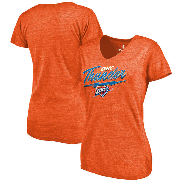 Oklahoma City Thunder Fanatics Branded Women's Hometown Collection Lonestar Tri Blend T-Shirt Orange