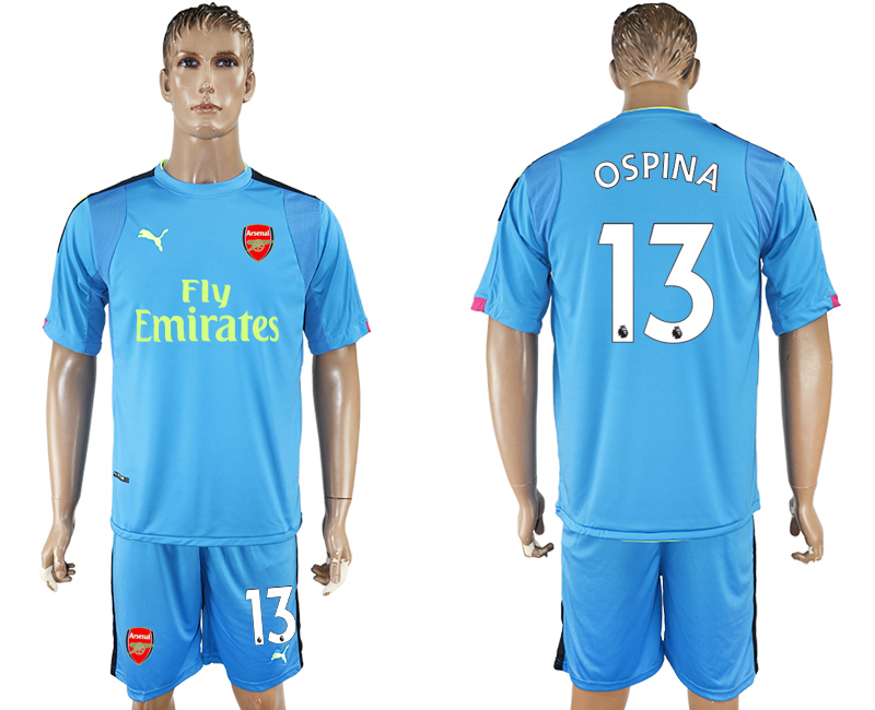 2017-18 Arsenal 13 OSPINA Blue Goalkeeper Soccer Jersey
