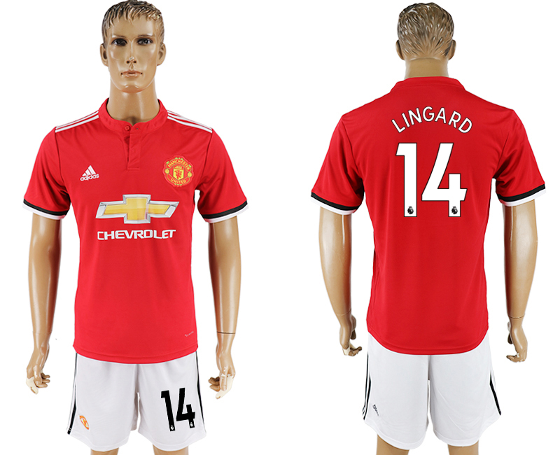 2017-18 Manchester United 14 LINGARD Home Soccer Jersey