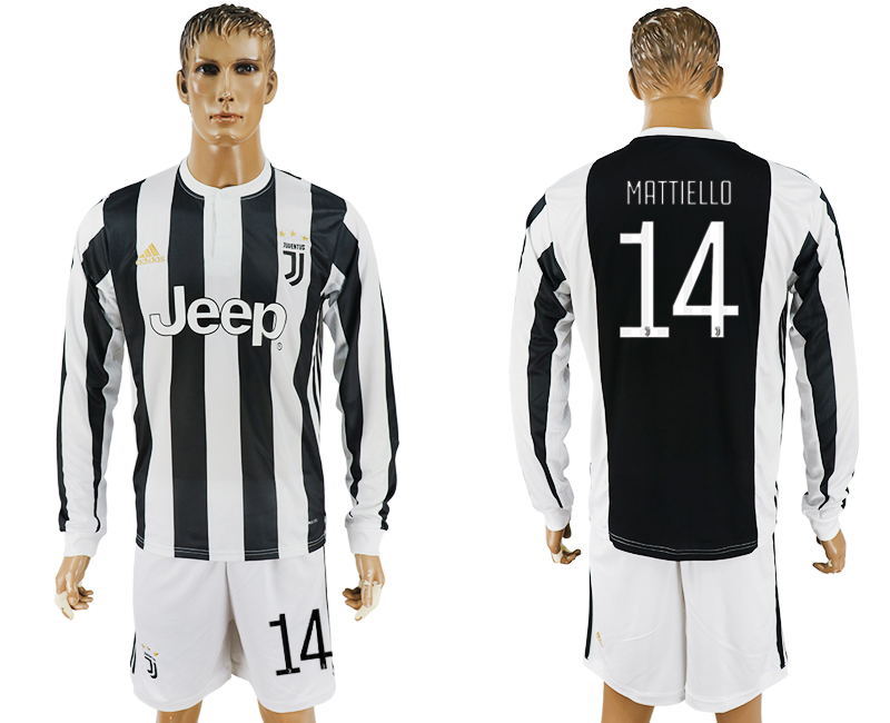 2017-18 Juventus 14 MATTIELLO Home Long Sleeve Soccer Jersey 2017-18 Juventus 14 MATTIELLO Home Long Sleeve Soccer Jersey