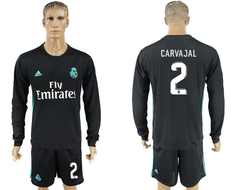 2017-18 Real Madrid 2 CARVAJAL Away Soccer Jersey