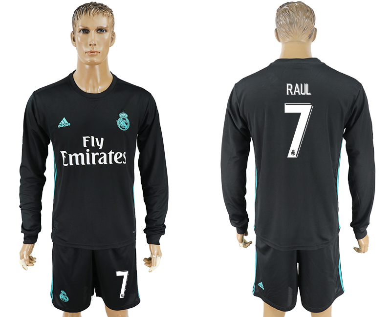 2017-18 Real Madrid 7 RAUL Away Soccer Jersey
