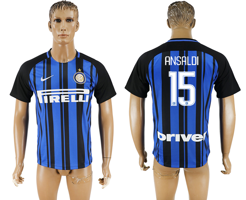 2017-18 Inter Milan 15 ANSALDI Home Thailand Soccer Jersey