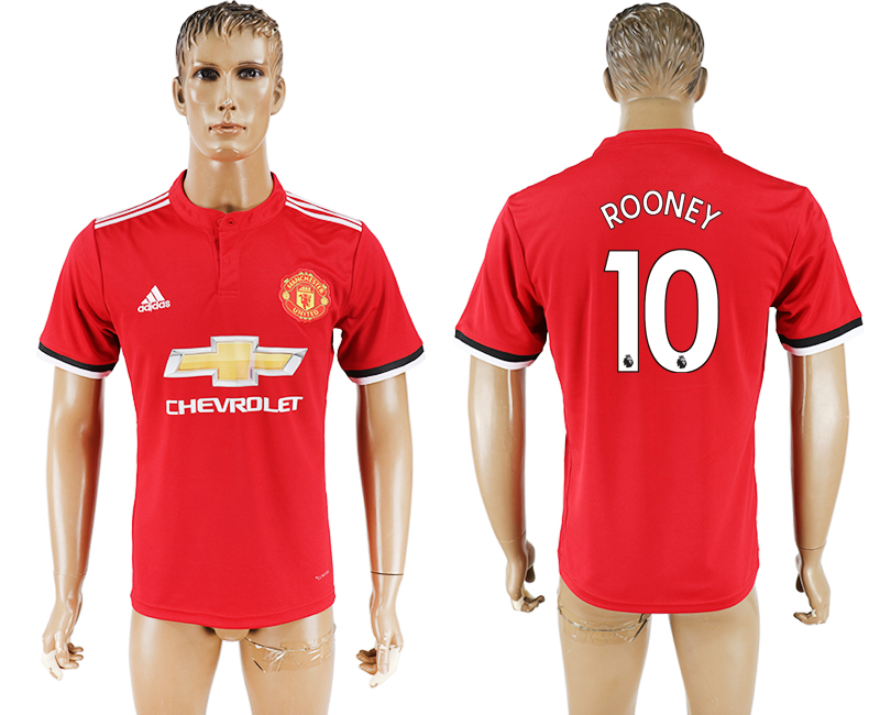2017-18 Manchester United 10 ROONEY Home Thailand Soccer Jersey