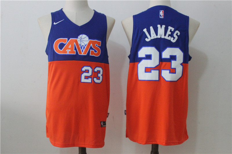 Cavaliers 23 Lebron James Blue & Orange Nike Jersey - Click Image to Close