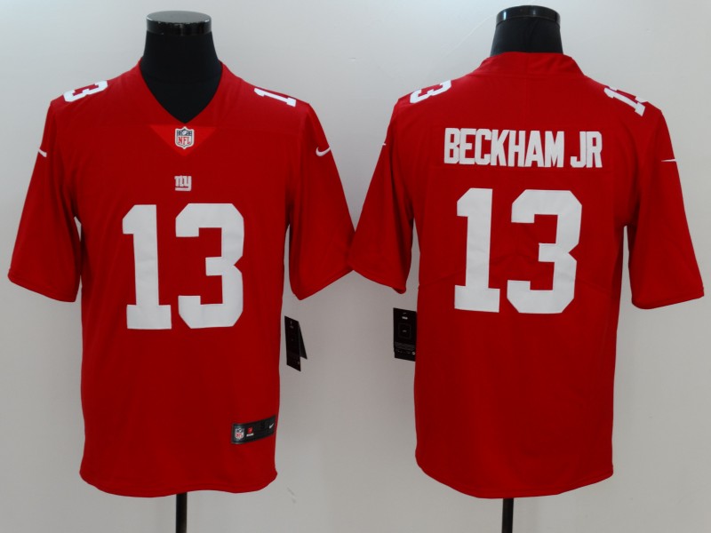 Nike Giants 13 Odell Beckha, Jr Red Vapor Untouchable Player Limited Jersey