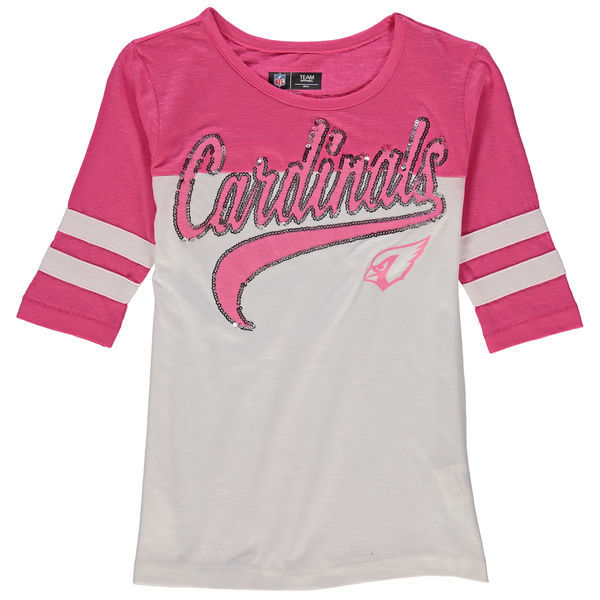 Arizona Cardinals 5th & Ocean Women's Half Sleeve T-Shirt Pink