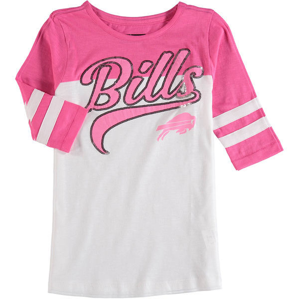 Buffalo Bills 5th & Ocean Women's Half Sleeve T-Shirt Pink