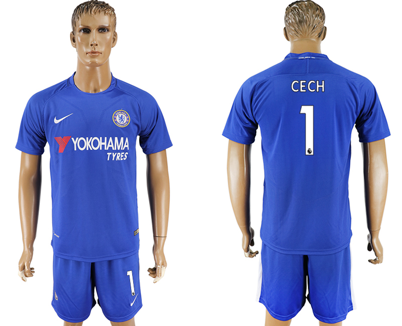 2017-18 Chelsea 1 CECH Home Soccer Jersey 2017-18 Chelsea 1 CECH Home Soccer Jersey